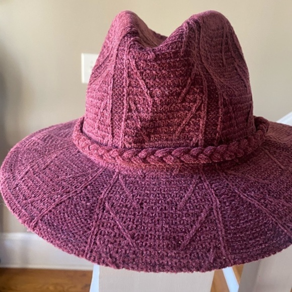 Anthropologie Chenille Trimmed Rancher  Hat - Picture 3 of 7